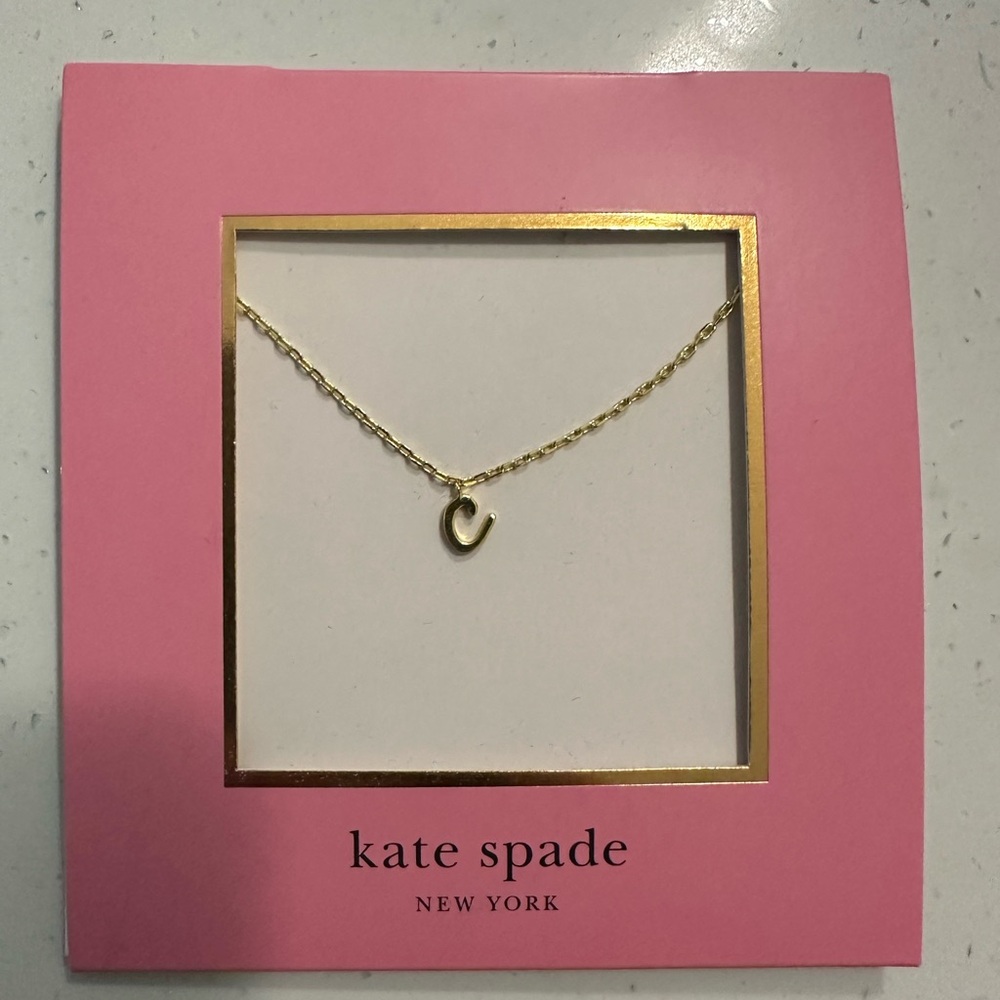 Kate Spade Gold 'C' Pendant Necklace